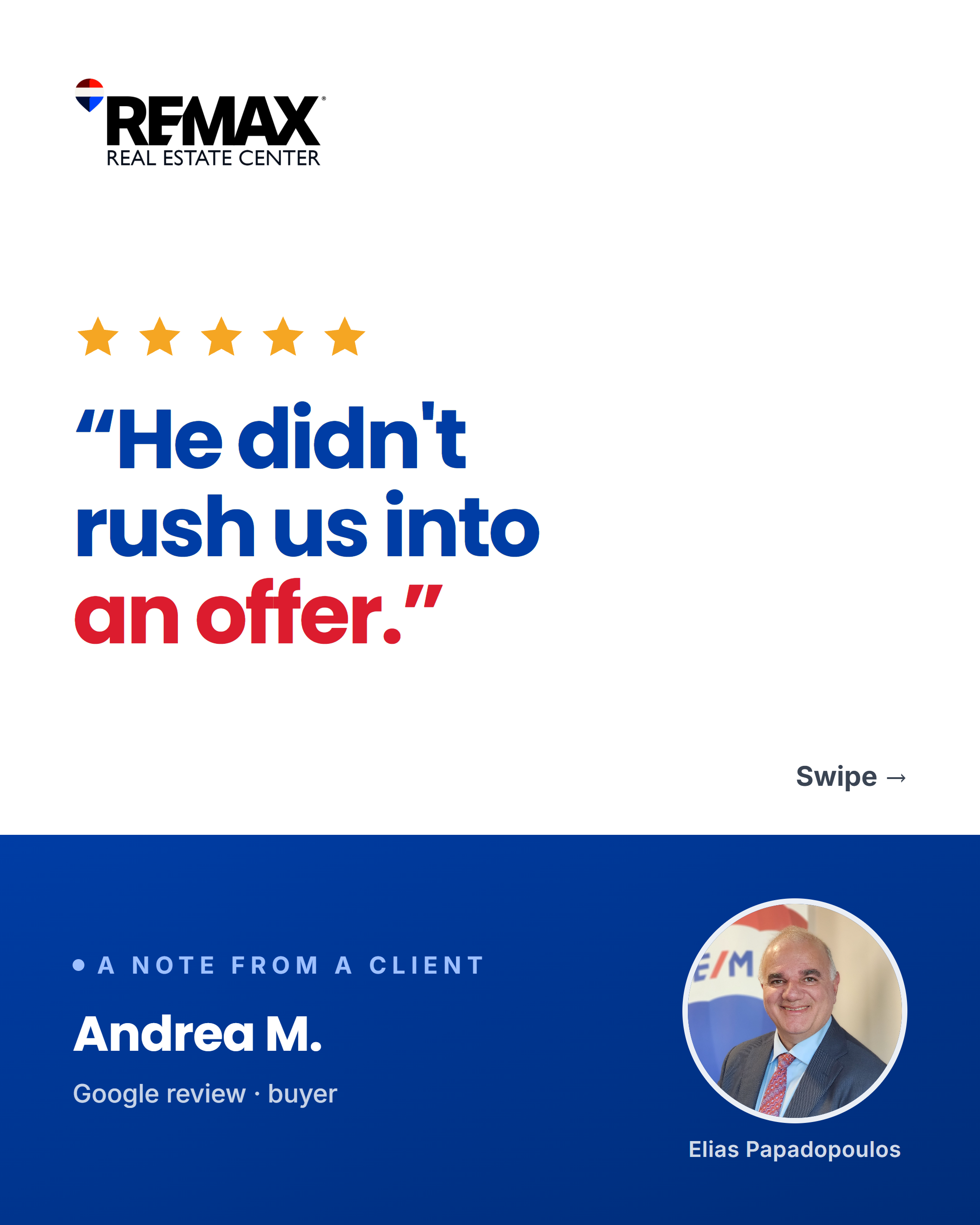 Elias — a client review, five stars