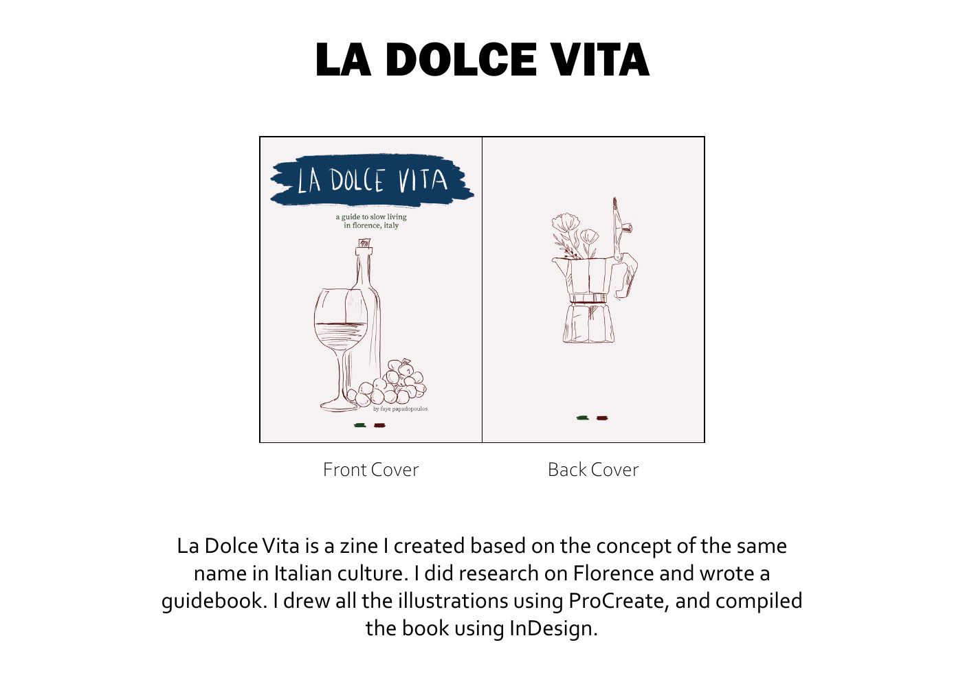 La Dolce Vita — front and back covers