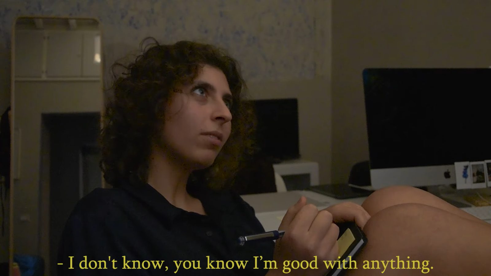 Per Sempre — interior, with the English subtitle under the frame
