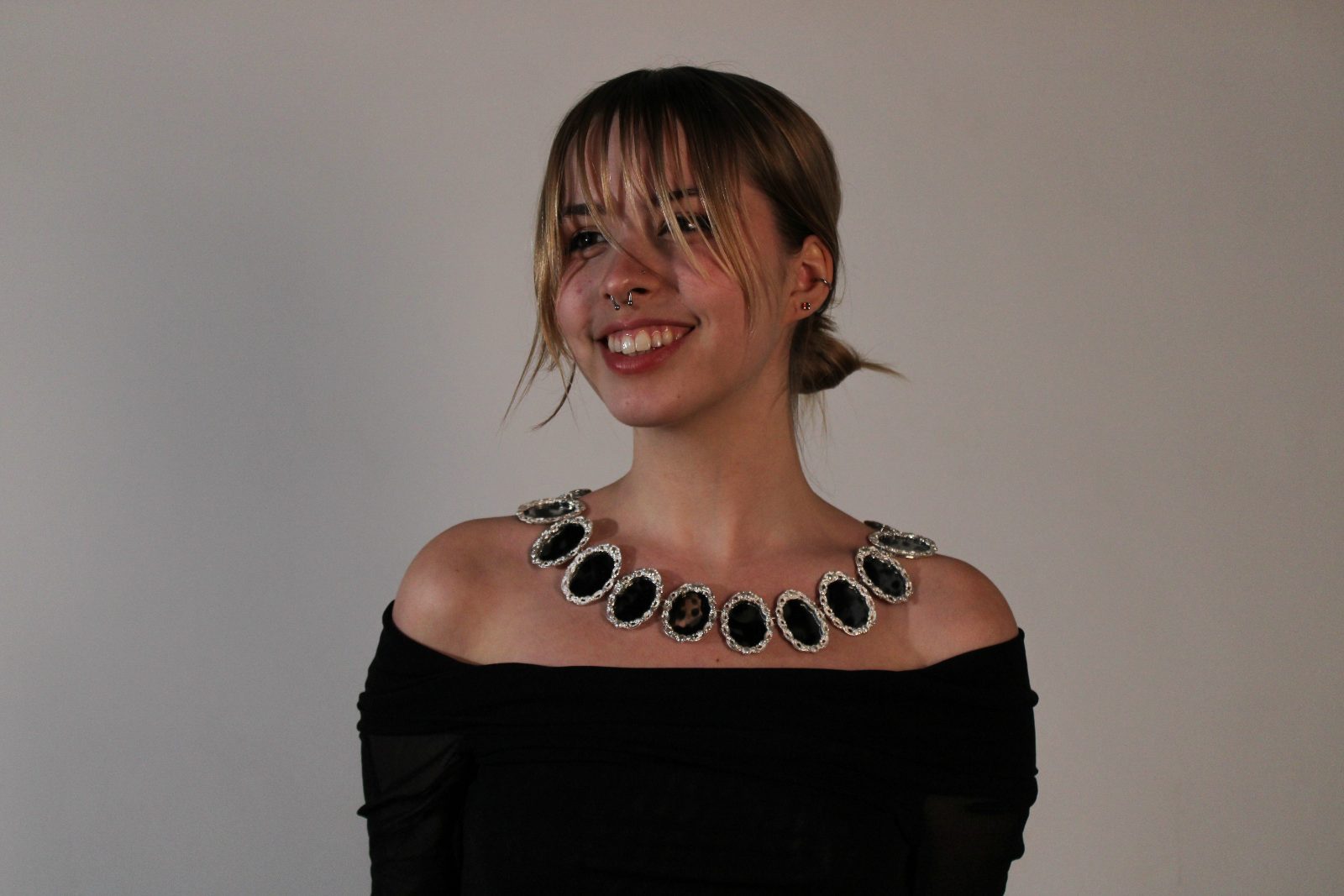 Directed portrait — a stone and silver collar