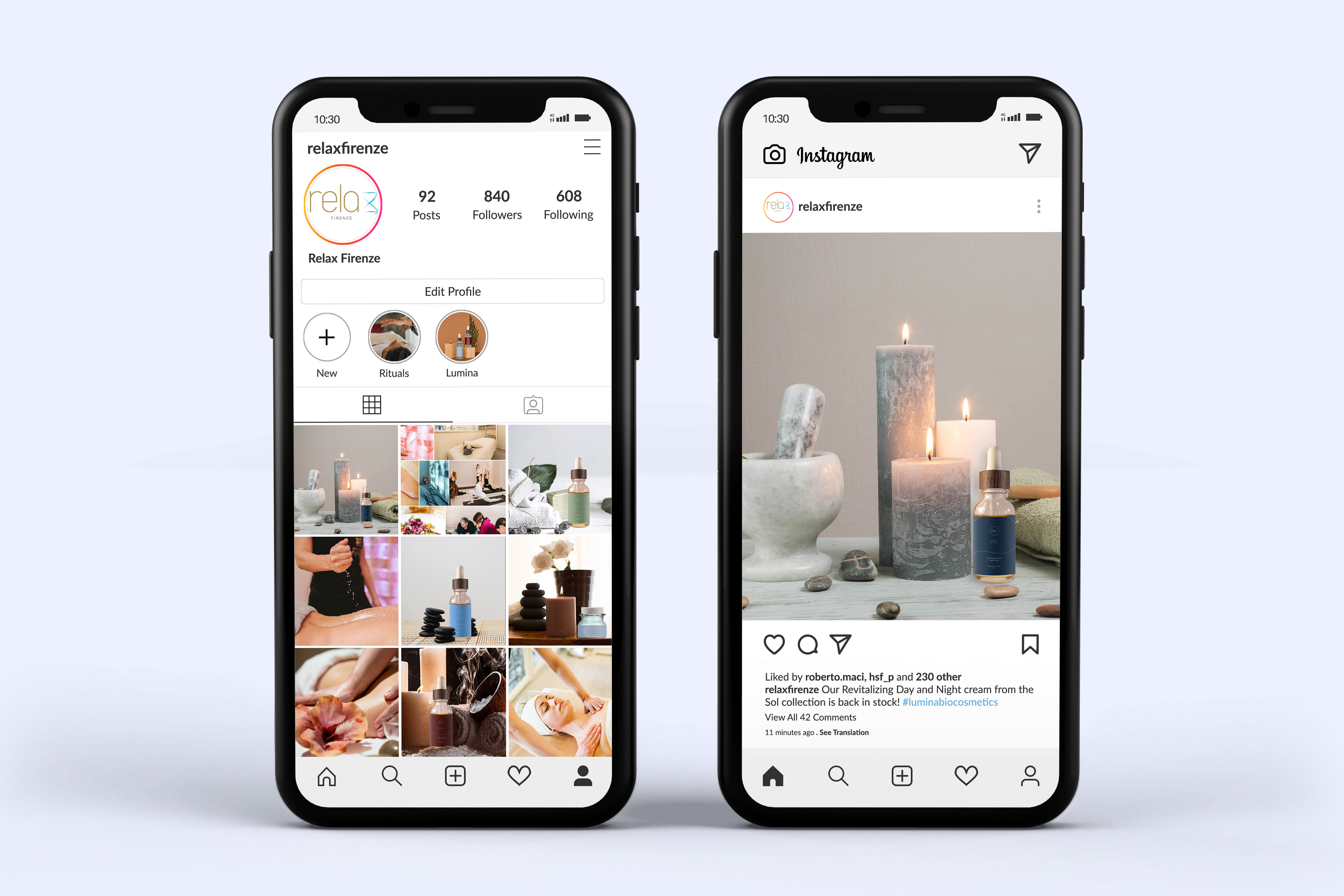 Lumina — social templates on mobile