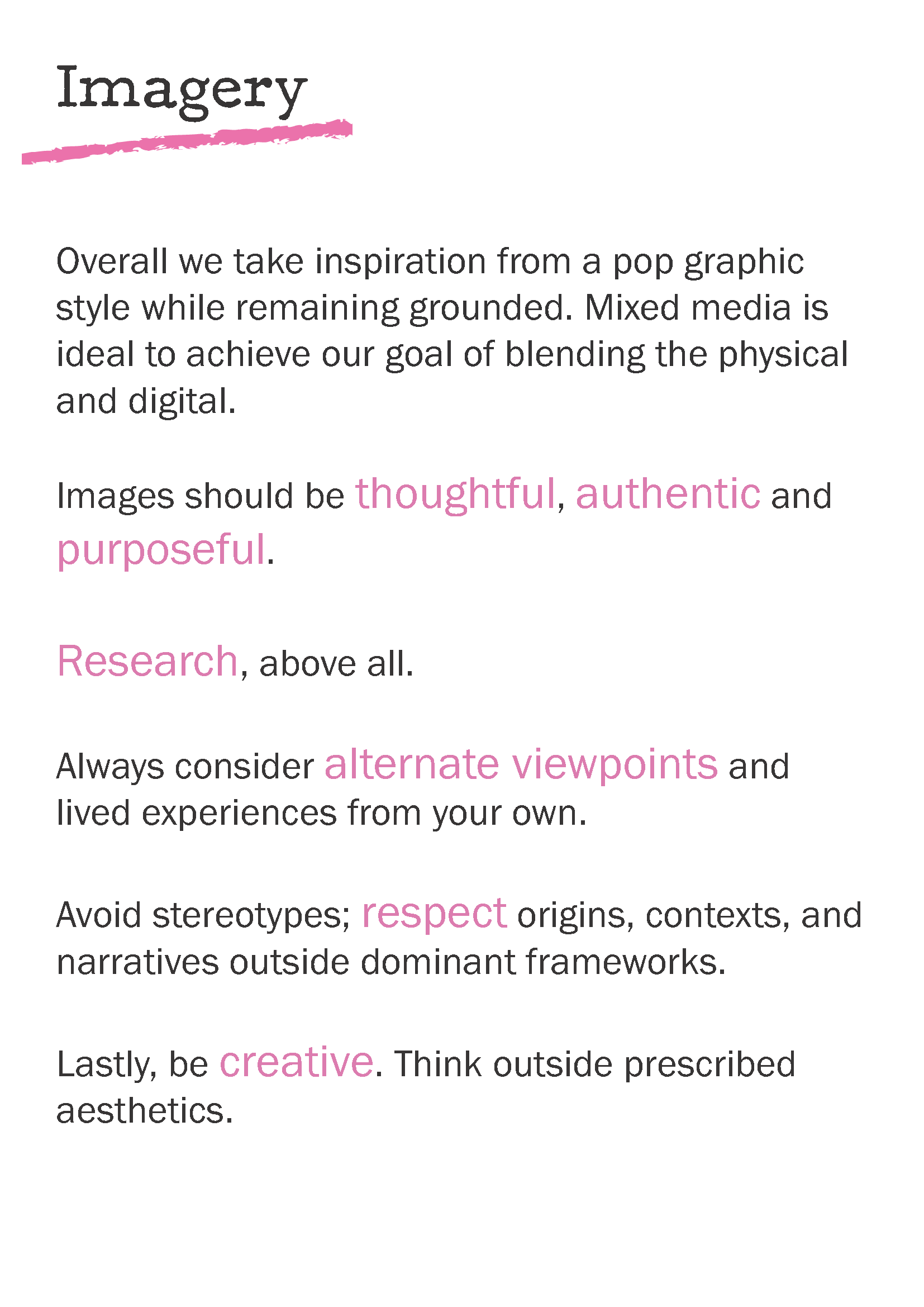 NOIL — imagery rules